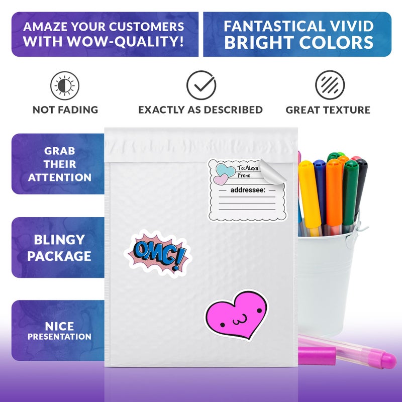 ABC PACK & SUPPLY Poly Bubble Mailers, 8.5 x 11 Inch. Pack of 25 White Padded Envelopes Self Seal. Tear-Proof Gift Bubble Envelopes. Waterproof Packaging for Small Business. Cushioning Book Mailers - Image 5